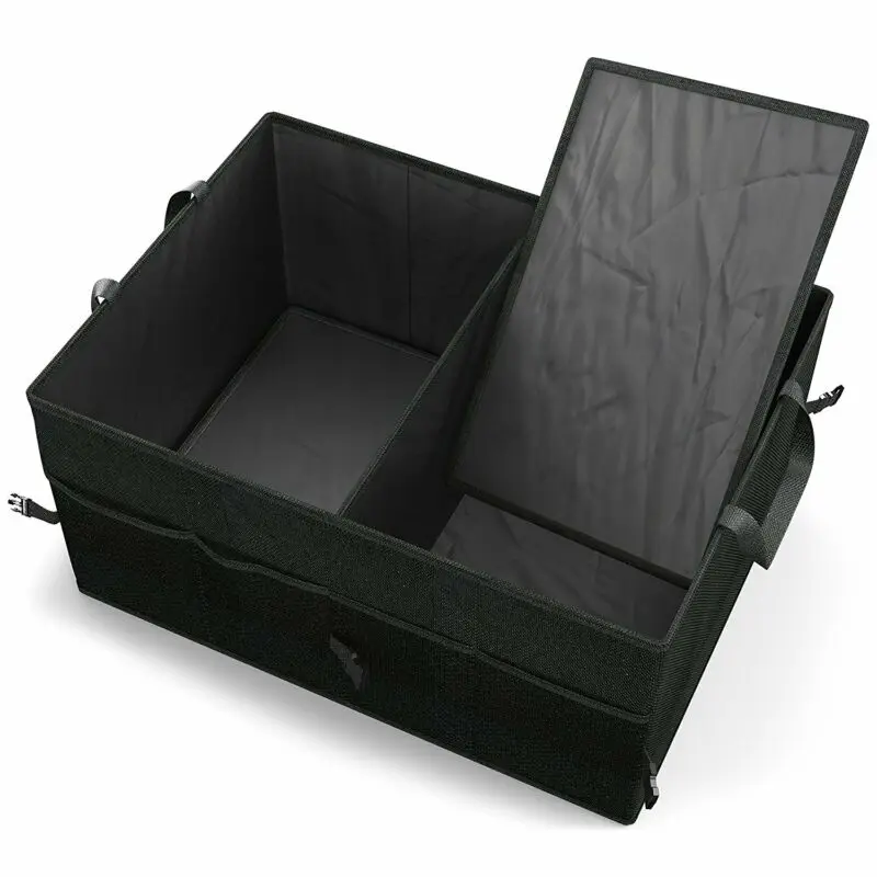 Faroot Newest On Stock Black Trunk Cargo Organizer Folding Caddy Storage Collapse Bag Bin for Car Truck SUV Useful Storage Box