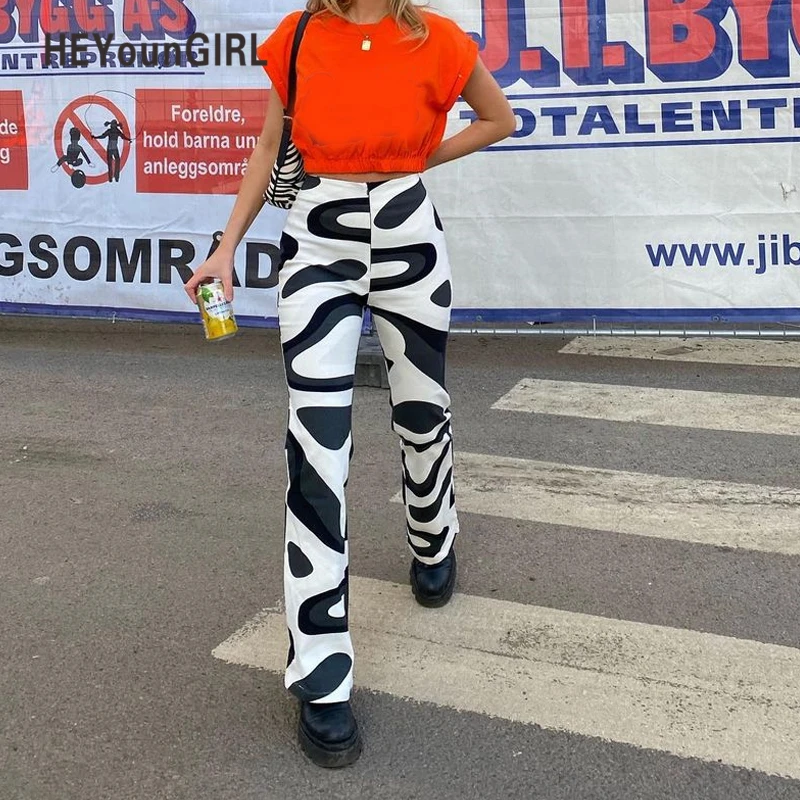 HEYounGIRL Wave Print Vintage High Waist Pants Capris Casual Black White Skinny Long Trousers Ladies Fashion Y2K Joggers Street
HEYounGIRL Wave Print Vintage High Waist Pants Capris Casual Black White Skinny Long Trousers Ladies Fashion Y2K Joggers Street