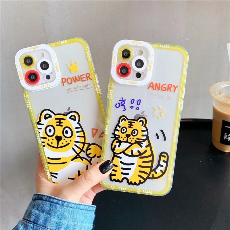 Cute Cartoon Tiger Phone Case For iPhone 13 12 11 Pro Max X XR XS Max 12Pro 7 8 Plus SE 2020 Clear Soft TPU Shell
Cute Cartoon Tiger Phone Case For iPhone 13 12 11 Pro Max X XR XS Max 12Pro 7 8 Plus SE 2020 Clear Soft TPU Shell
