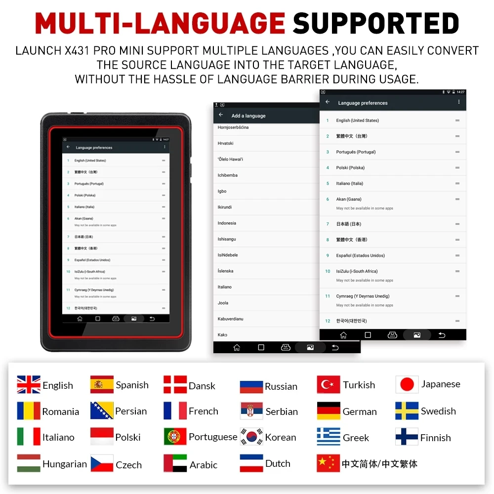 LAUNCH X431 Pro Mini V3.0 Full System Car Diagnostic tool OBD OBD2 Bluetooth/Wifi Code Reader Scanner X-431 Pros Mini X431 V
LAUNCH X431 Pro Mini V3.0 Full System Car Diagnostic tool OBD OBD2 Bluetooth/Wifi Code Reader Scanner X-431 Pros Mini X431 V