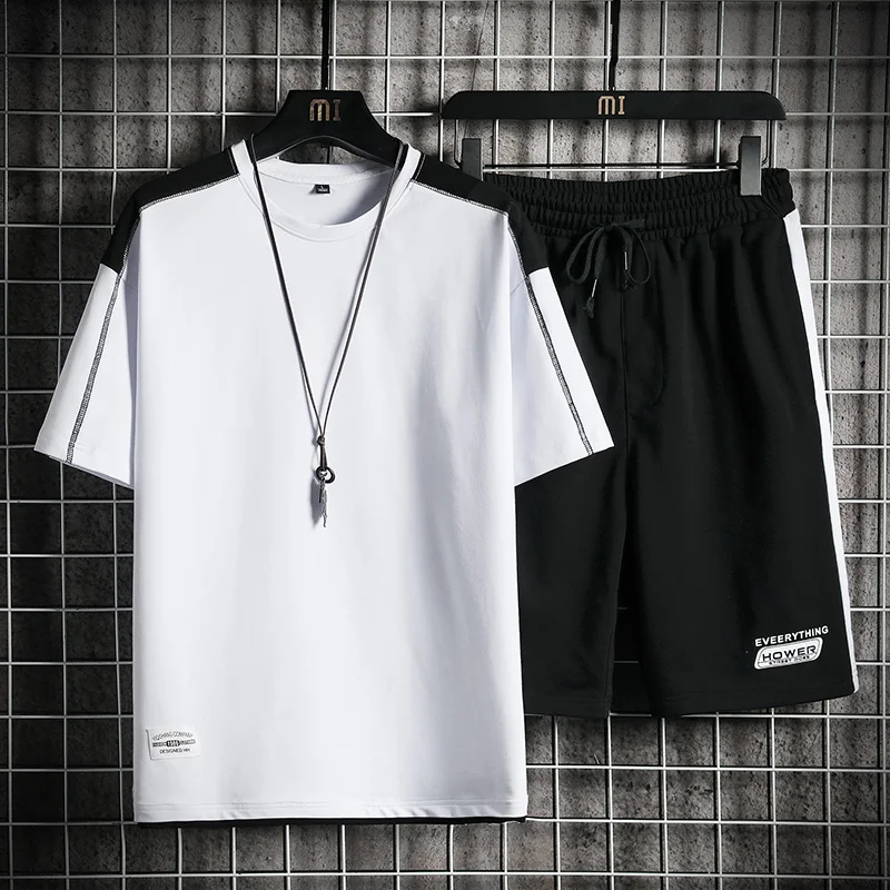 New 2021 Men's T-shirt Set Fashion Hip Hop Streetwear Printing T Shirts + Sports Shorts Men's Clothing Casual tracksuit Men Sets
New 2021 Men's T-shirt Set Fashion Hip Hop Streetwear Printing T Shirts + Sports Shorts Men's Clothing Casual tracksuit Men Sets