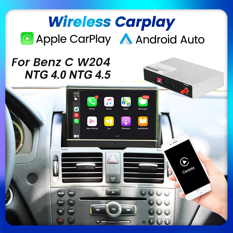 Android Auto Wireless Carplay For Mercedes Benz C-Class W204 C204 S204 2008-2014 AirPlay Siri Control BT Support Netflix Camera
Android Auto Wireless Carplay For Mercedes Benz C-Class W204 C204 S204 2008-2014 AirPlay Siri Control BT Support Netflix Camera