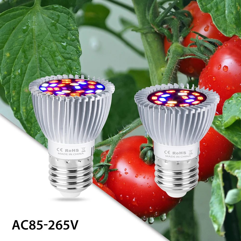 

18W 28W Led Grow Light 220V Hydroponics Plants Lampa E14 Led Full Spectrum Bulb E27 Led Phyto Lamp 110V Indoor Seedling Growing