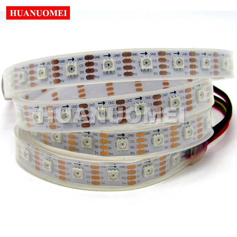 1M 60LEDs/m APA107 Digital LED Pixel Strip Light APA102 5050 SMD RGB LED Tape TV lights,DC5V input,White PCB,Waterproof IP67
1M 60LEDs/m APA107 Digital LED Pixel Strip Light APA102 5050 SMD RGB LED Tape TV lights,DC5V input,White PCB,Waterproof IP67