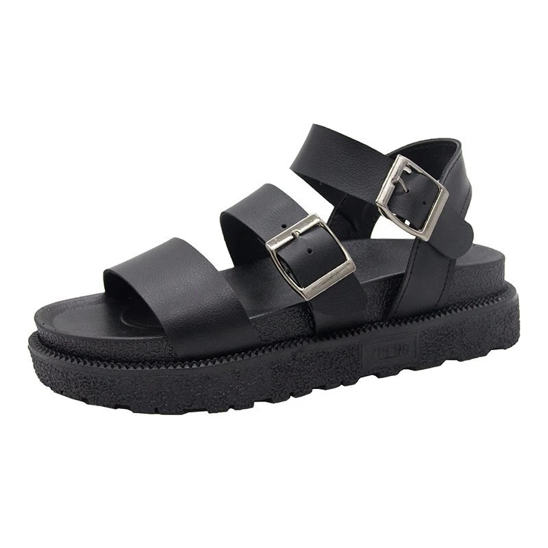 2021 Women Black Platform Sandals Casual Flat Chunky Sports Shoes Summer Classic Leather Buckle Strap Sandals Women Shoes
2021 Women Black Platform Sandals Casual Flat Chunky Sports Shoes Summer Classic Leather Buckle Strap Sandals Women Shoes