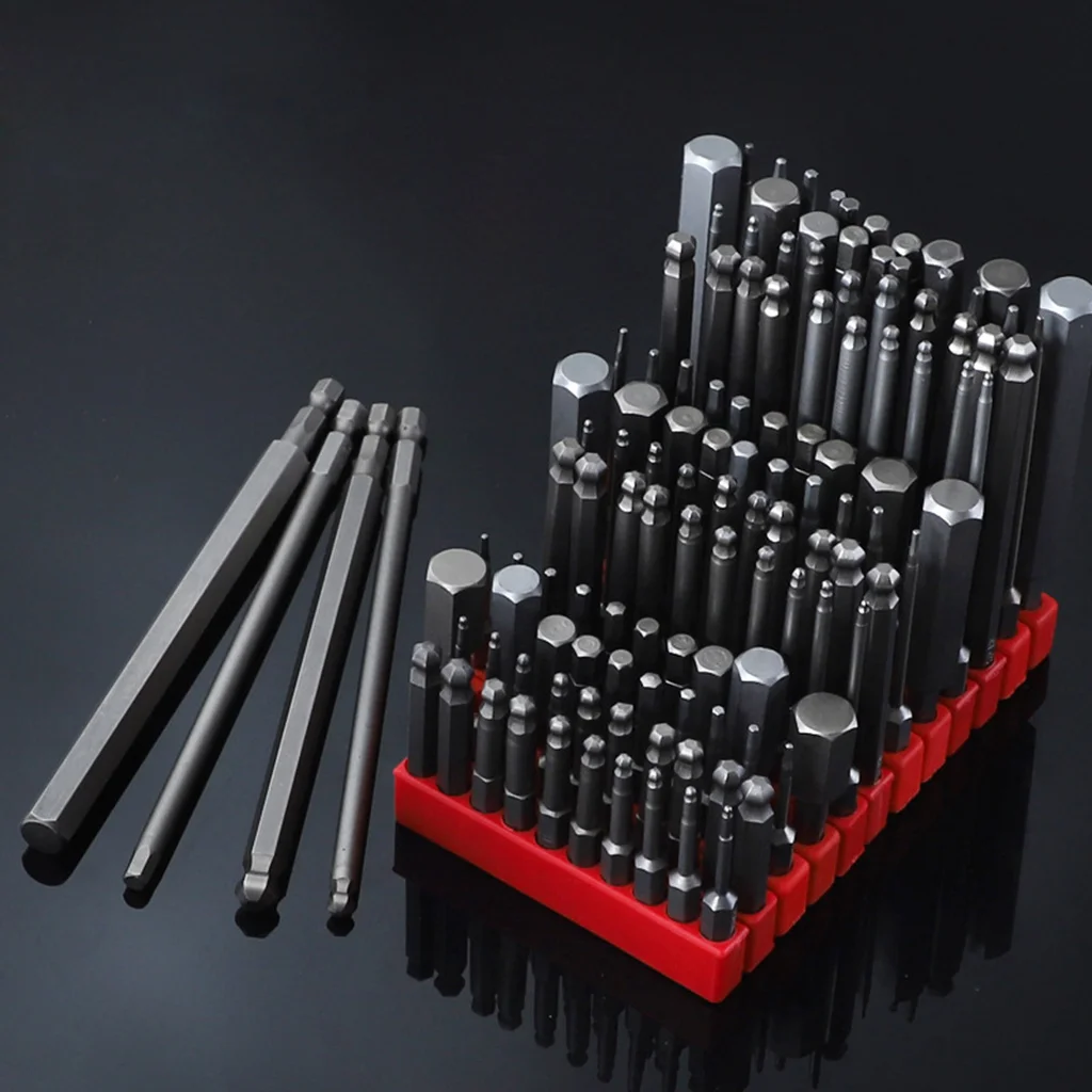 S2 Alloy Steel Hexagon Socket Ball Head and Flat Head Electric Screwdriver Bit Set Hand Tool Set
S2 Alloy Steel Hexagon Socket Ball Head and Flat Head Electric Screwdriver Bit Set Hand Tool Set