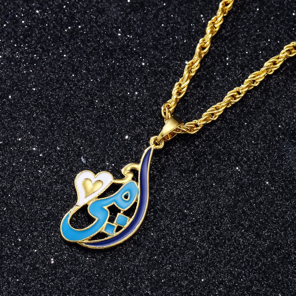 Algerian Wedding Gift Arabic for "maternal Love" Drop Oil Gold Necklace Women Length 60CM Twist Necklace Turkey Pendant
Algerian Wedding Gift Arabic for "maternal Love" Drop Oil Gold Necklace Women Length 60CM Twist Necklace Turkey Pendant