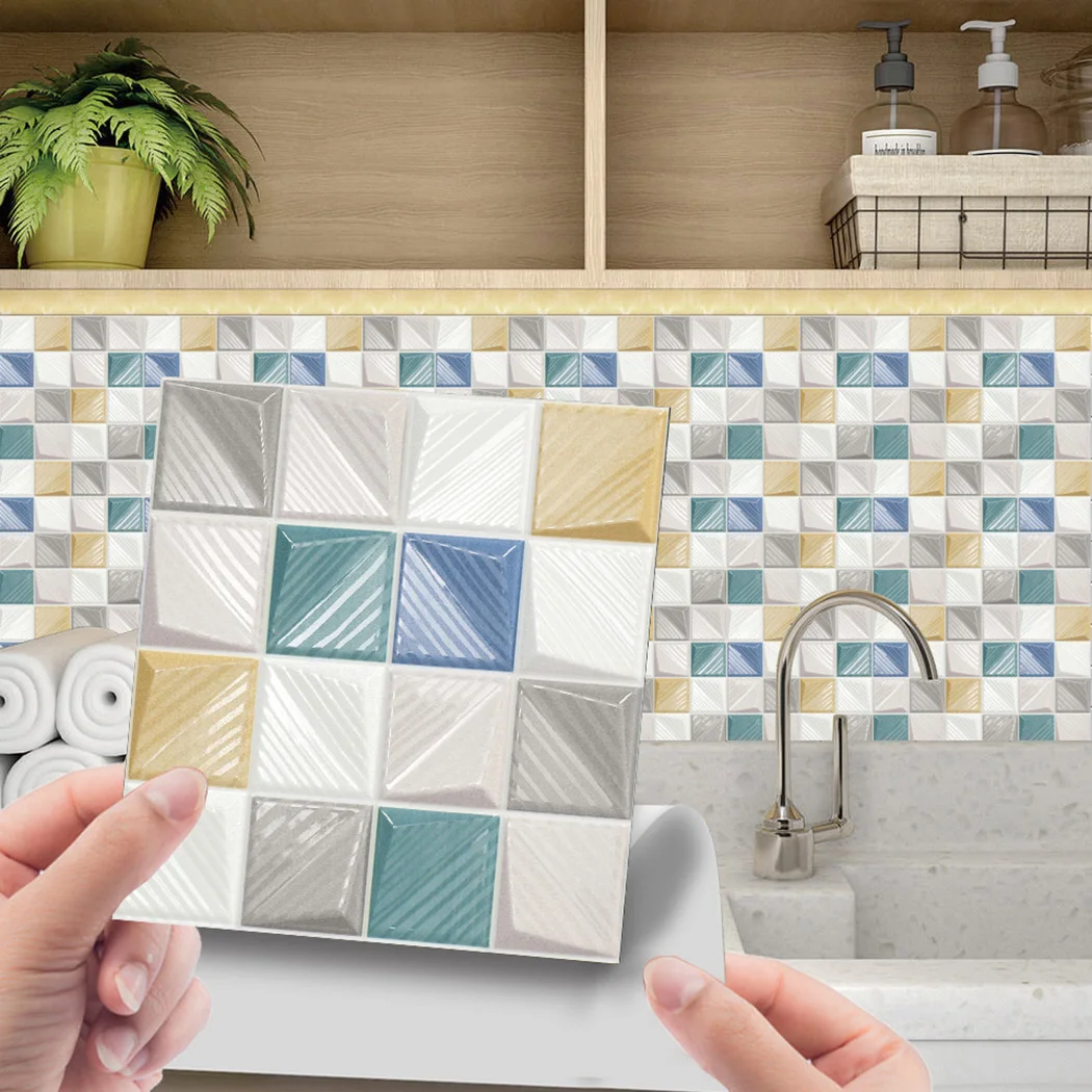 Mosaic Tile Stickers Backsplash Wall Sticker Non-slip Thicken Wall Decals Bathroom Kitchen Home Decor
Mosaic Tile Stickers Backsplash Wall Sticker Non-slip Thicken Wall Decals Bathroom Kitchen Home Decor