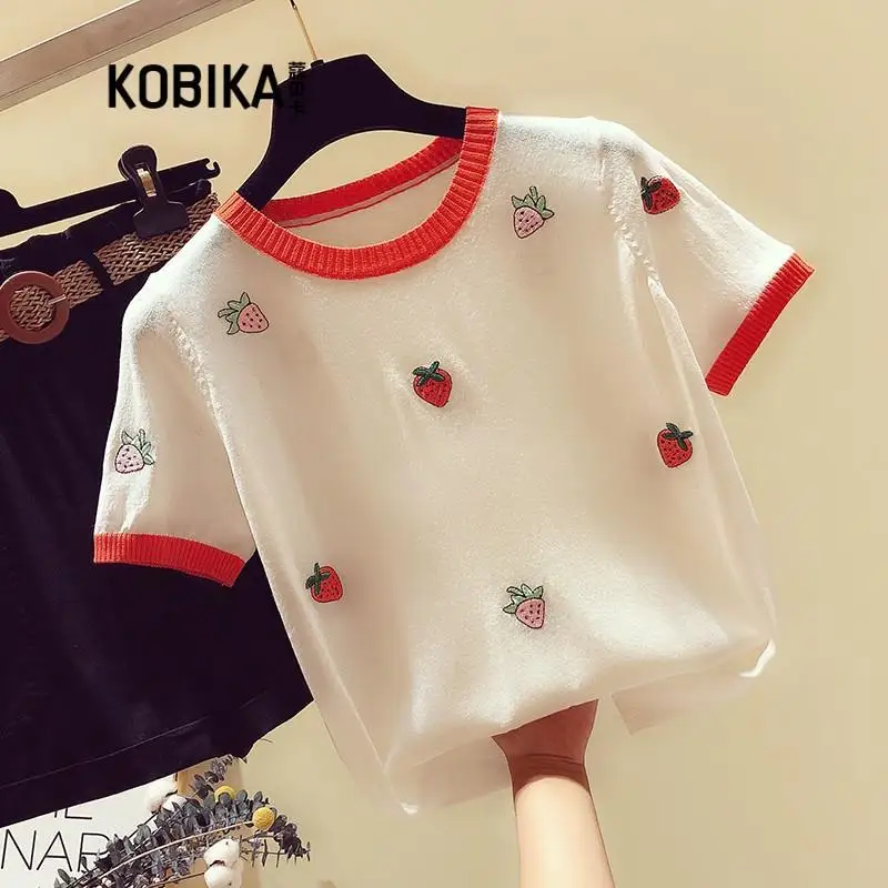 Женская тонкая футболка из вискозы, свободный короткий топ с коротким рукавом и круглым вырезом, лето 2021
Женская тонкая футболка из вискозы, свободный короткий топ с коротким рукавом и круглым вырезом, лето 2021