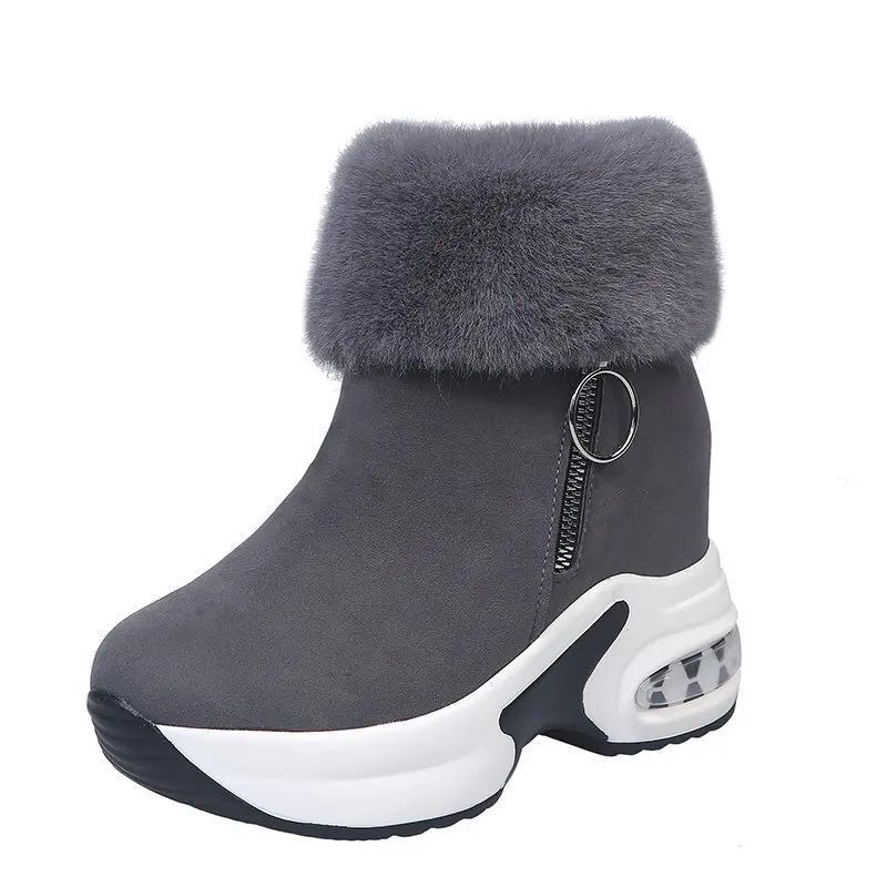 2020 Winter New Internal Increase Boots Women Round Toe Mid Heel Furry Ankle Boots Casual Keep Warm Zipper Travel Shoes Woman
2020 Winter New Internal Increase Boots Women Round Toe Mid Heel Furry Ankle Boots Casual Keep Warm Zipper Travel Shoes Woman