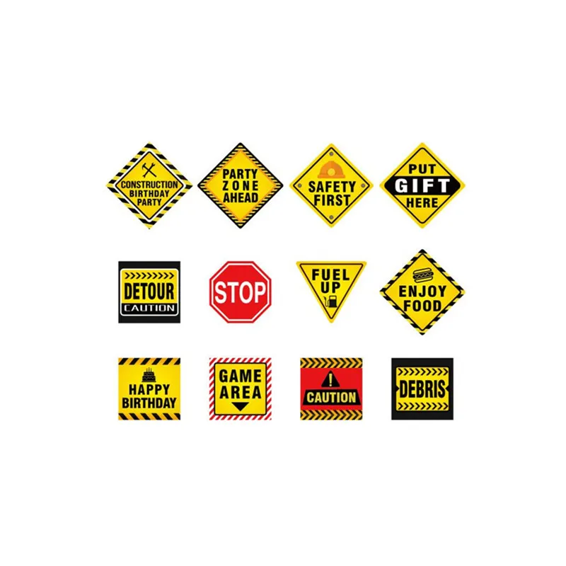 12pcs Construction Party Signs Kids Birthday Party Caution Signs Engineering Vehicle Favors Boy Birthday Party Backdrops
12pcs Construction Party Signs Kids Birthday Party Caution Signs Engineering Vehicle Favors Boy Birthday Party Backdrops