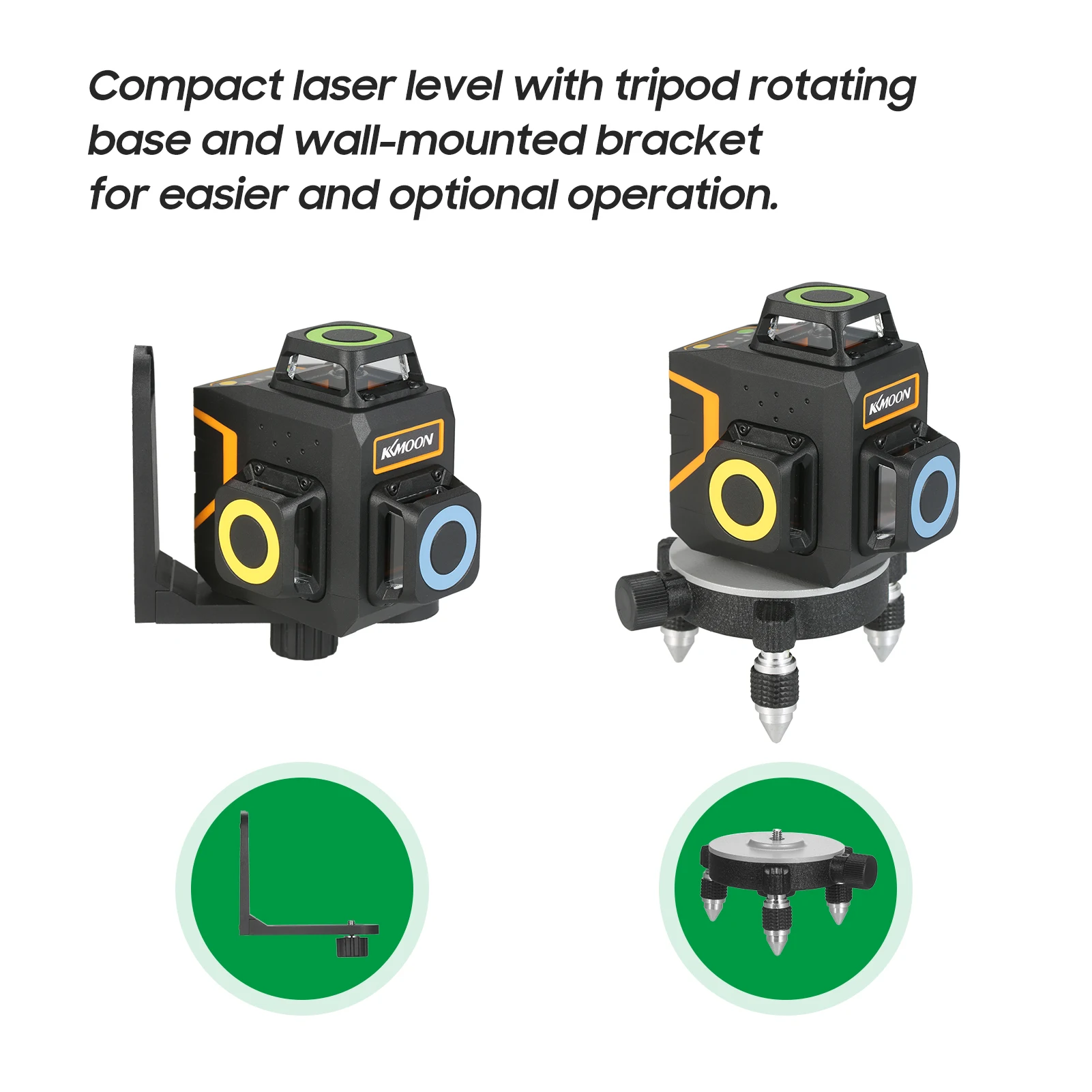 KKmoon Green Laser Beam Level Meter 3 x360 Laser Level 12-line Green Light Self-Leveling Laser Level Cross Line Laser Leveler
KKmoon Green Laser Beam Level Meter 3 x360 Laser Level 12-line Green Light Self-Leveling Laser Level Cross Line Laser Leveler