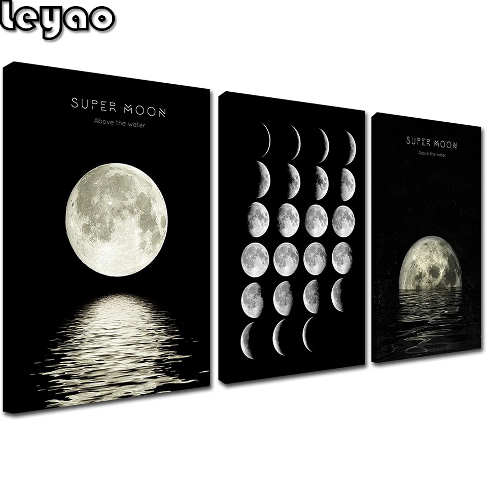 5D DIY Diamond embroidery Black And White Moon Mosaic Kit Picture Total Lunar Eclipse Diamond Painting Full Square Round Drill
5D DIY Diamond embroidery Black And White Moon Mosaic Kit Picture Total Lunar Eclipse Diamond Painting Full Square Round Drill