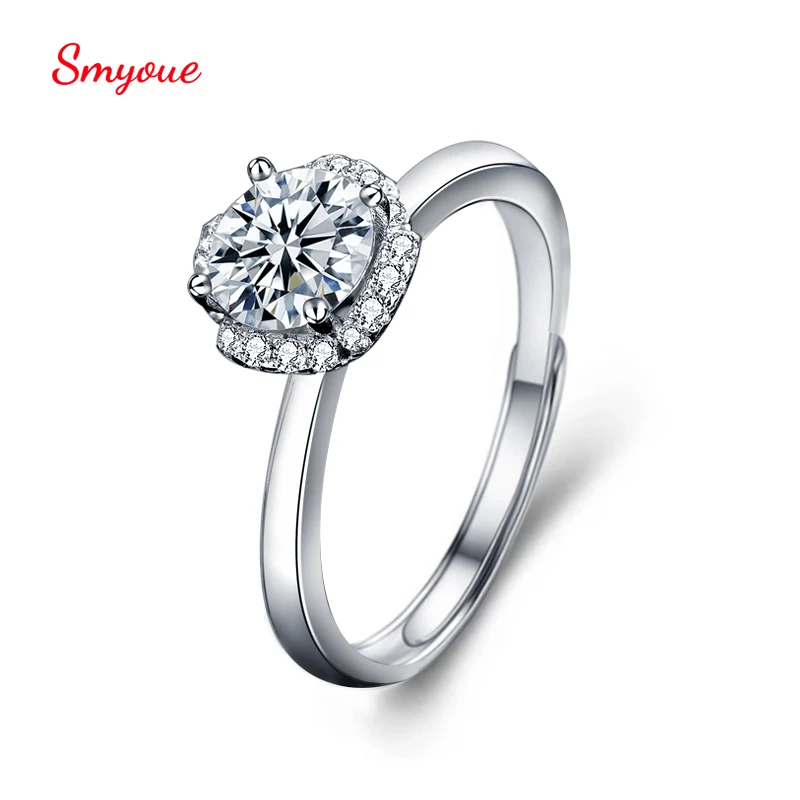 Smyoue D Color 1 Carat Real Moissanite Rings For Women Fashion 925 Sterling Silver Accessories Jewelry Adjustable Couple Ring
Smyoue D Color 1 Carat Real Moissanite Rings For Women Fashion 925 Sterling Silver Accessories Jewelry Adjustable Couple Ring