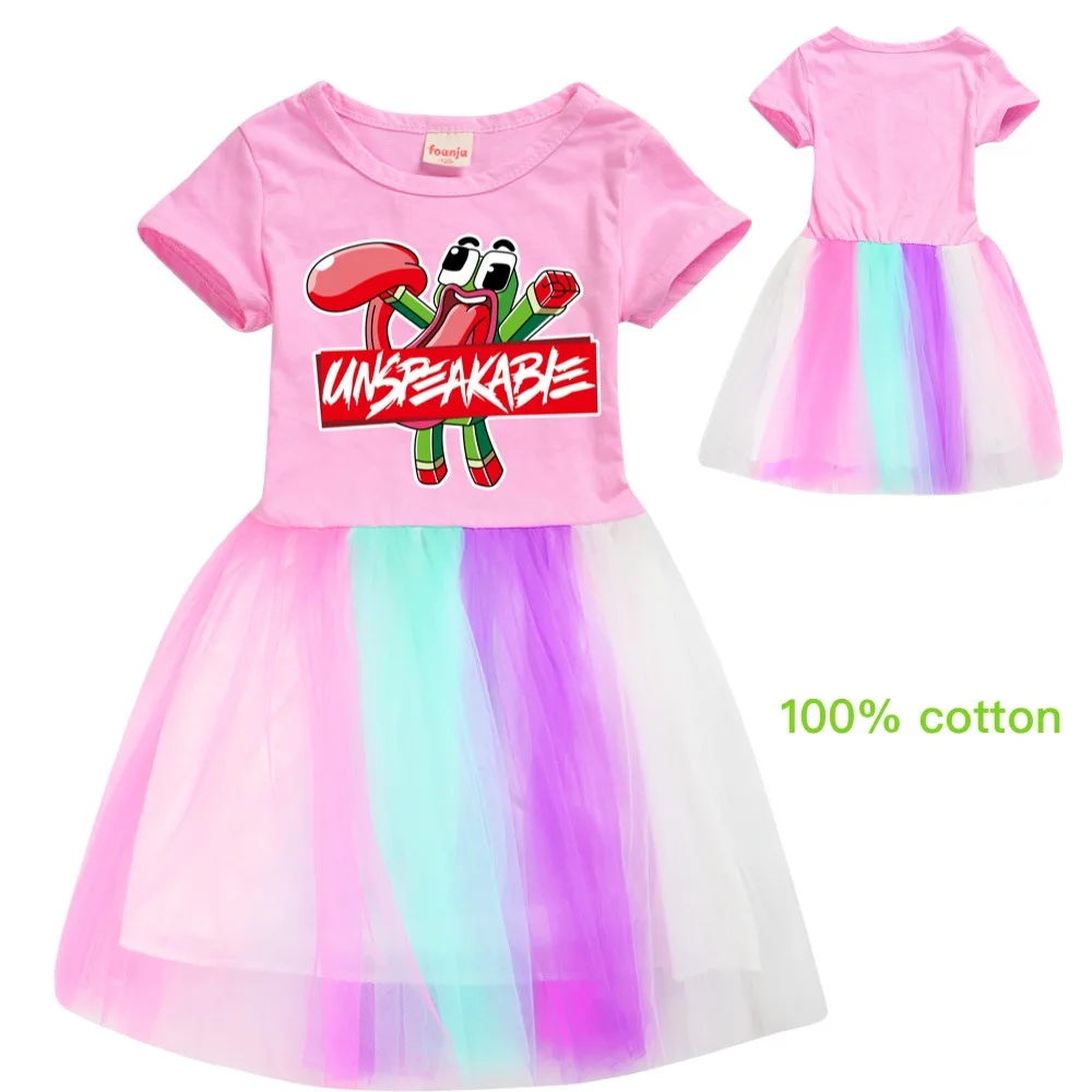 UNSPEAKABLE A Kids Clothes Knee-Length Dresses Cute Cotton Rainbow Full Dress Teenagers Cartoon Baby Girls Party Clothing
UNSPEAKABLE A Kids Clothes Knee-Length Dresses Cute Cotton Rainbow Full Dress Teenagers Cartoon Baby Girls Party Clothing