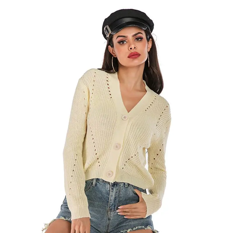 2021 Autumn and Winter Europe and America Openwork Cardigan Lazy Style Women's Clothing Knit Sweater Outside Sweater
2021 Autumn and Winter Europe and America Openwork Cardigan Lazy Style Women's Clothing Knit Sweater Outside Sweater