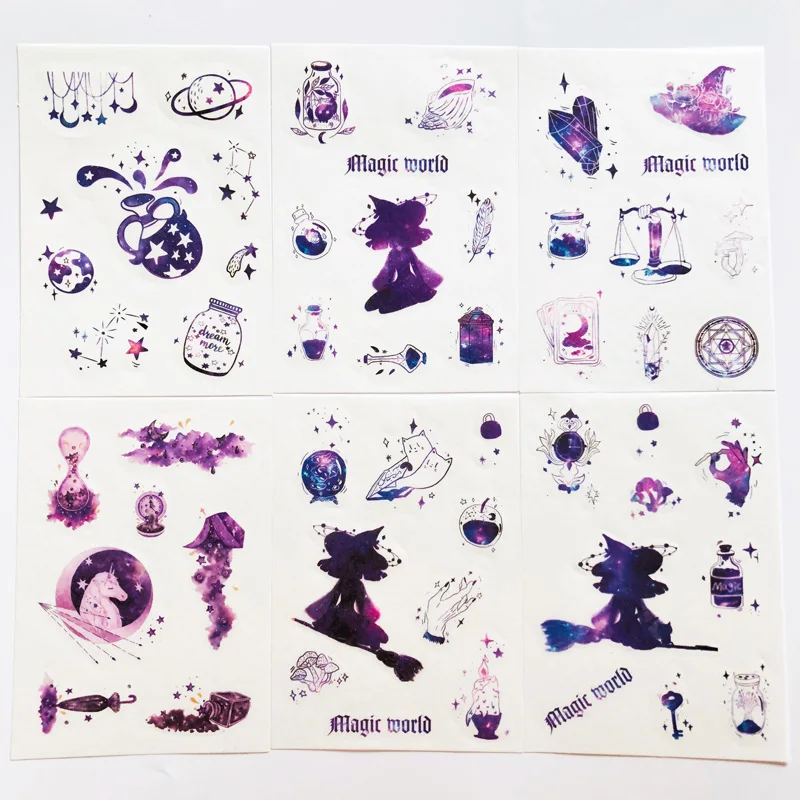 6 Sheets /Pack Purple Resplendent Like Stars Washi Paper Sticker Notebook Computer Phone Decoration
6 Sheets /Pack Purple Resplendent Like Stars Washi Paper Sticker Notebook Computer Phone Decoration