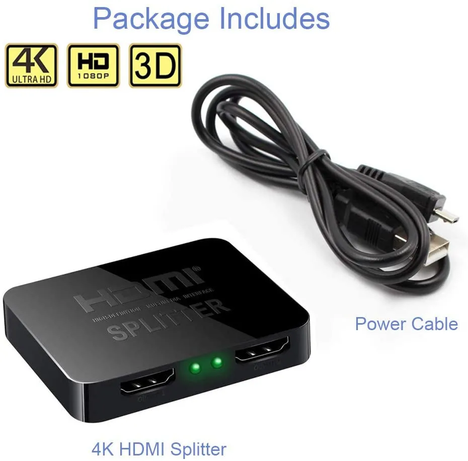 Новый HDMI совместимый разветвитель 1 вход 2 выхода коммутатор концентратор с