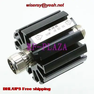 DHL/EMS 10pcs Attenuator 30W 30 Watts 40dB N male to female DC-3.0GHZ 50ohm RF coaxial Power-attenuator-A6 | Электроника