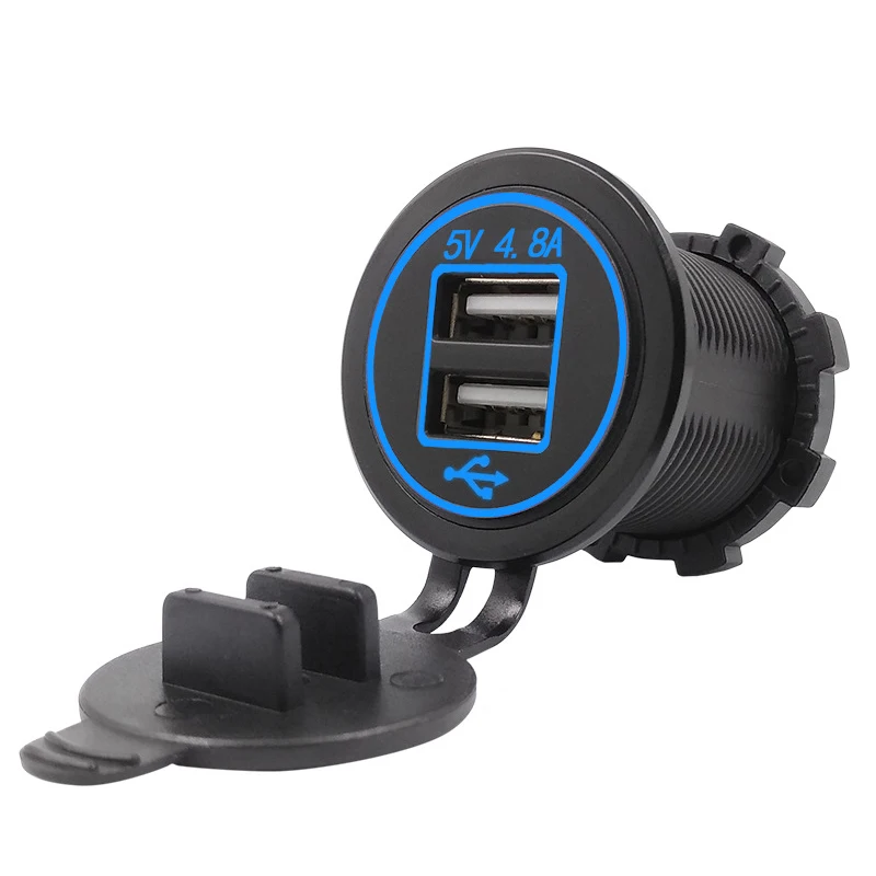 DIY 4.8A Dual USB Charger Socket Waterproof Power Outlet Dual USB Fast Charge Adapter for iPhone Smartphone Car Boat Marine RV
DIY 4.8A Dual USB Charger Socket Waterproof Power Outlet Dual USB Fast Charge Adapter for iPhone Smartphone Car Boat Marine RV
