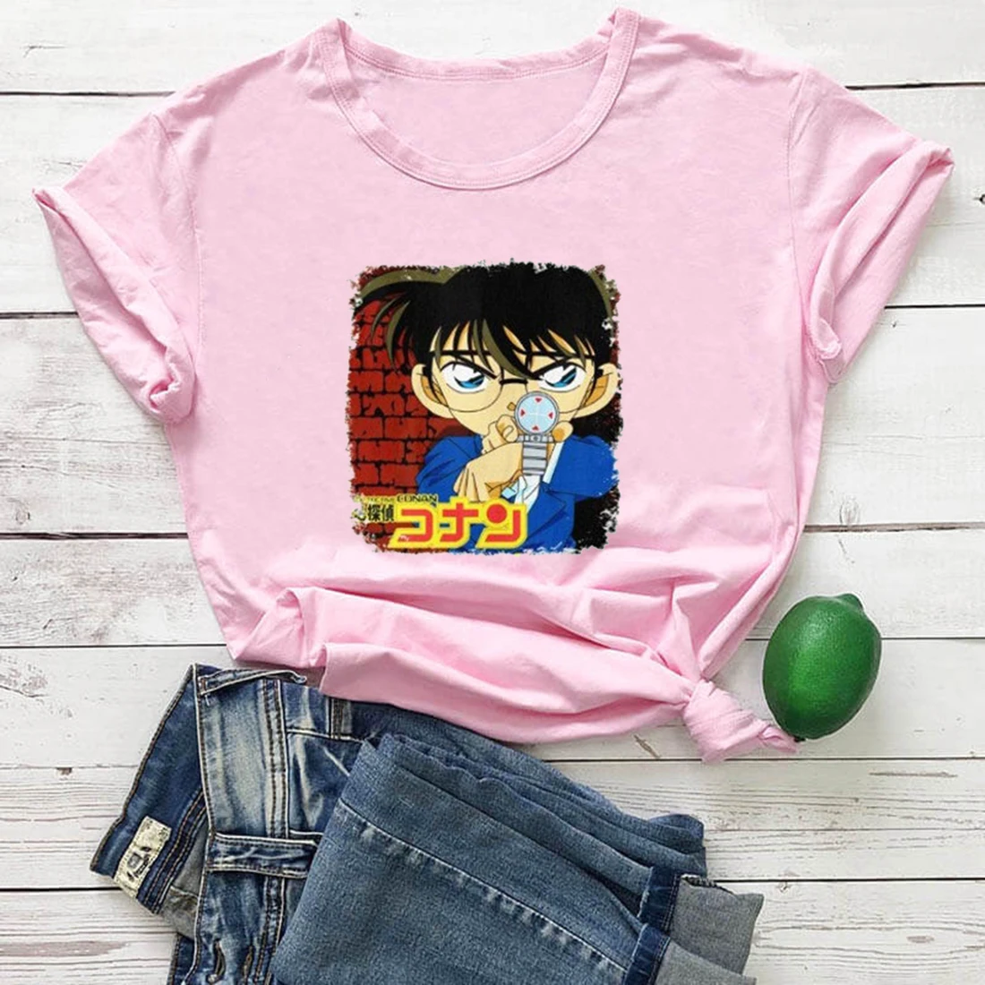 Detective Conan T Shirt Women Short Sleeve Cotton Graphic Tee Women Black O-neck Camisetas Mujer Casual Femme T-shirts
Detective Conan T Shirt Women Short Sleeve Cotton Graphic Tee Women Black O-neck Camisetas Mujer Casual Femme T-shirts