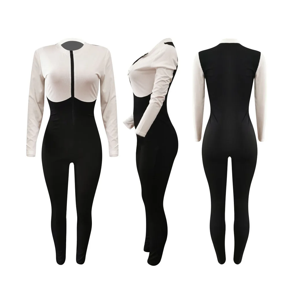 Leopard Spliced Stretchy Rompers Womens Jumpsuit Sexy Deep V Neck Long Sleeve Skinny Overalls Autumn Zipper Ribbed Club Outfits
Leopard Spliced Stretchy Rompers Womens Jumpsuit Sexy Deep V Neck Long Sleeve Skinny Overalls Autumn Zipper Ribbed Club Outfits
