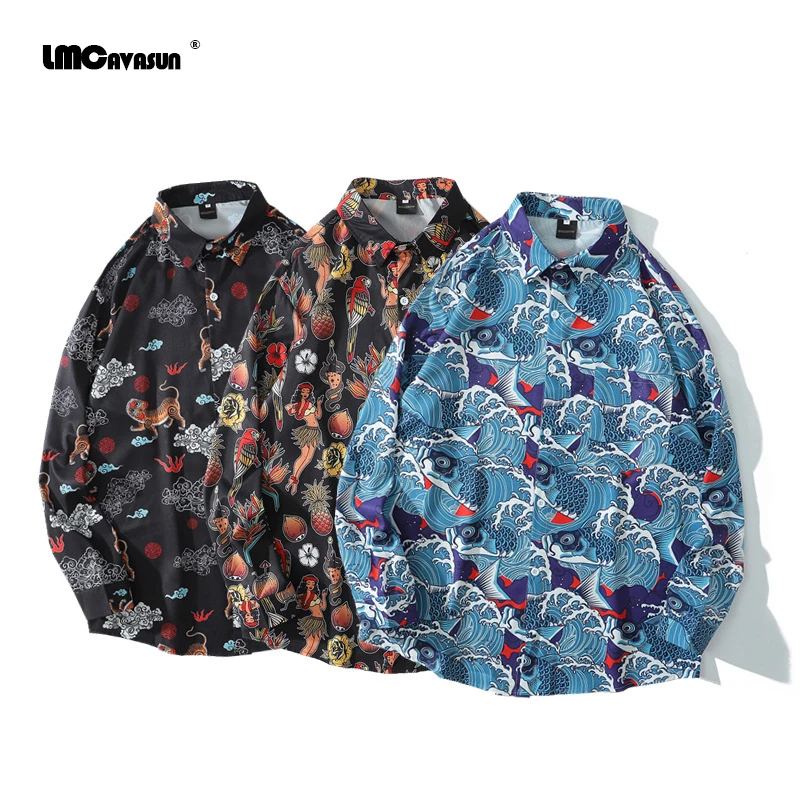 LMCAVASUN Fashion Cartoon Print Long Sleeve Shirt Men's TopRetro Hip-Hop Loose Floral Couple Shirt Coat 880
LMCAVASUN Fashion Cartoon Print Long Sleeve Shirt Men's TopRetro Hip-Hop Loose Floral Couple Shirt Coat 880