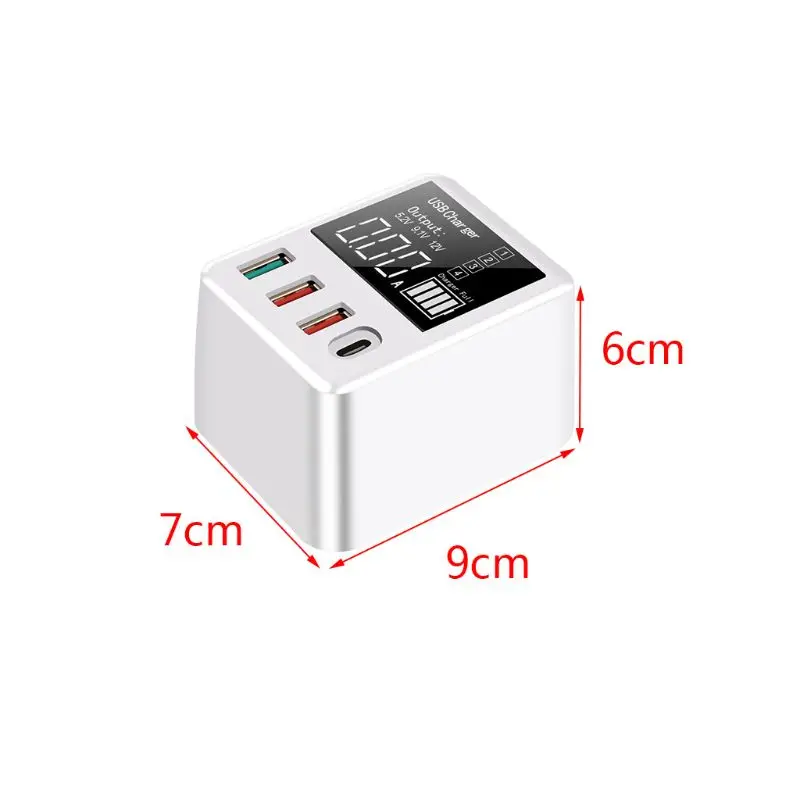4 Ports USB QC3.0 Charger Hub Fast Charging Dock Stand with LED Display Screen for Cellphone Smartphone Tablet EU US UK Plug
4 Ports USB QC3.0 Charger Hub Fast Charging Dock Stand with LED Display Screen for Cellphone Smartphone Tablet EU US UK Plug
