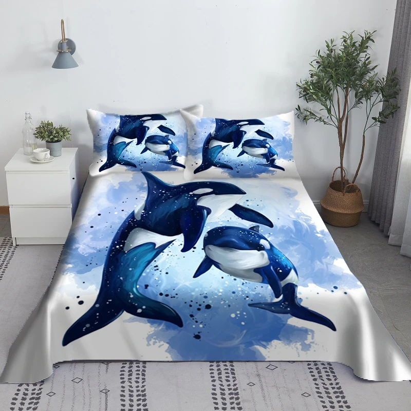 Whale Bed Sheet Set 3D Printed Underwater World Bed Flat Sheet With Pillow Cover For Adults Kids Bedding Queen Size Dropshipping
Whale Bed Sheet Set 3D Printed Underwater World Bed Flat Sheet With Pillow Cover For Adults Kids Bedding Queen Size Dropshipping