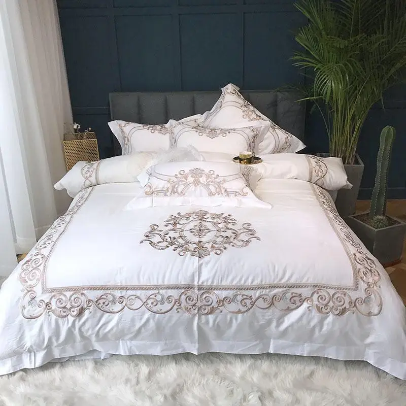 JPieces Queen King Size Duvet cover White Bedding Set Chic Embroidery Bedding Coverlets Ultra Soft Fitted Bed sheet Pillowsham
JPieces Queen King Size Duvet cover White Bedding Set Chic Embroidery Bedding Coverlets Ultra Soft Fitted Bed sheet Pillowsham