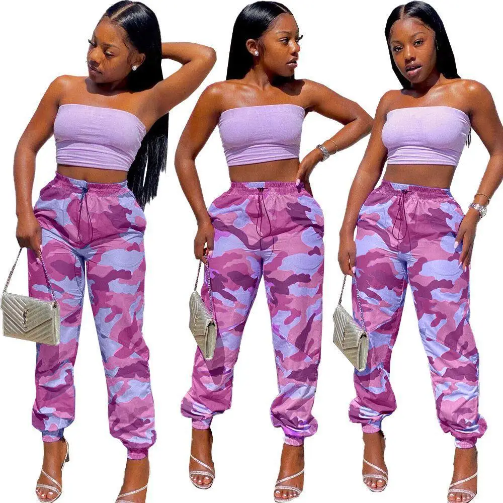 Sweatpants Women's Fashion Camouflage Pattern Casual Trousers Meisai Elastic Waist Long Military Pink Camo Ankle Banded Pants
Sweatpants Women's Fashion Camouflage Pattern Casual Trousers Meisai Elastic Waist Long Military Pink Camo Ankle Banded Pants