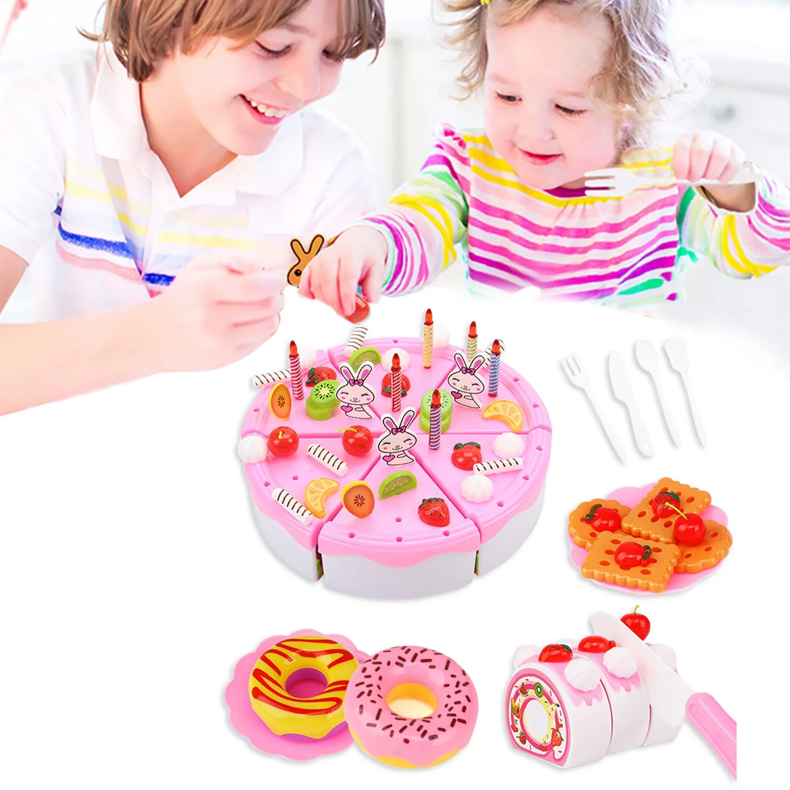 DIY Kitchen Pretend Play Toys Birthday Cutting Cake Decorating Party Set miniature food educational Children's toys for girls
DIY Kitchen Pretend Play Toys Birthday Cutting Cake Decorating Party Set miniature food educational Children's toys for girls