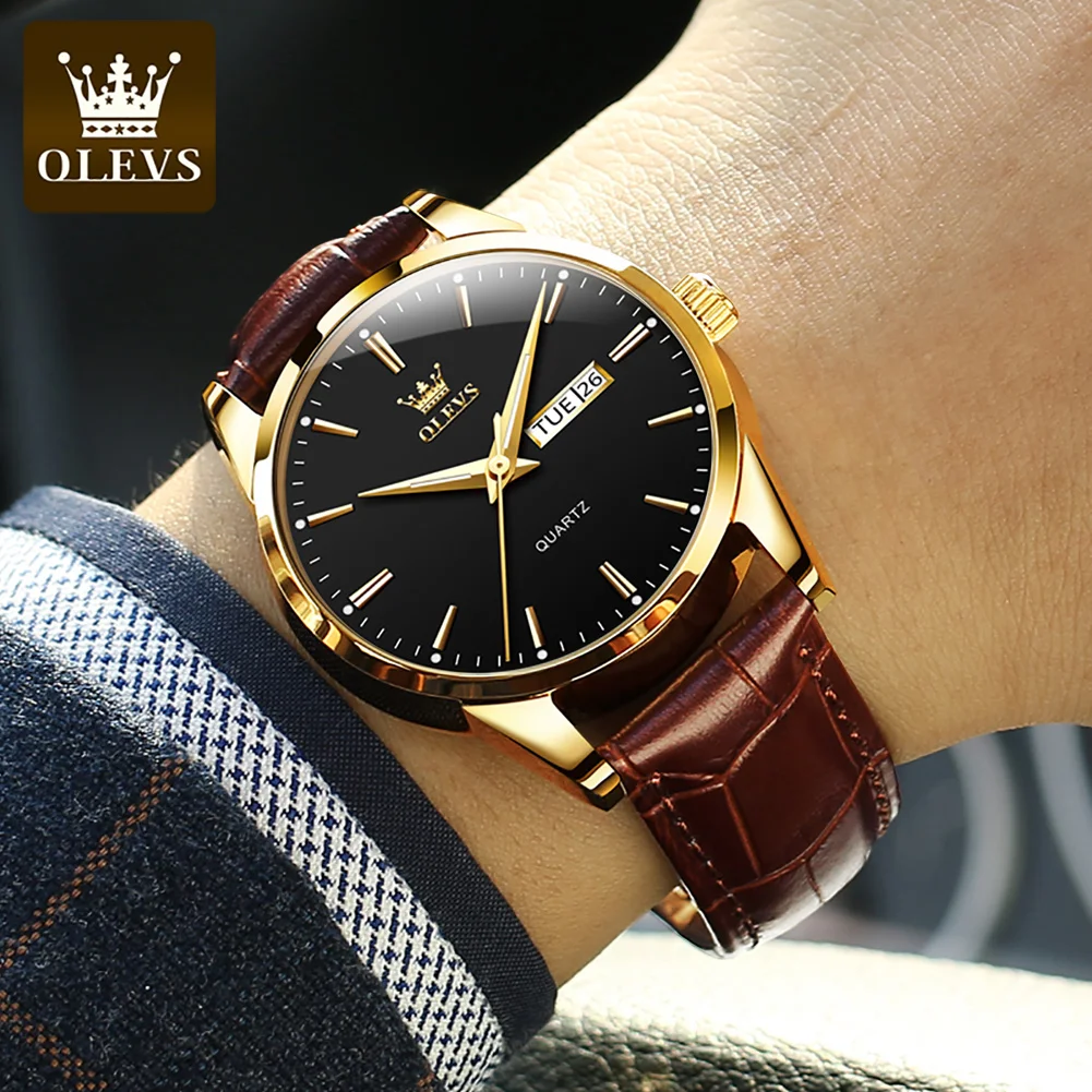 OLEVS Watch for Men Top Brand Luxury Men Quartz Wristwatches Breathable Leather Strap Waterproof Business Casual Men Watch
OLEVS Watch for Men Top Brand Luxury Men Quartz Wristwatches Breathable Leather Strap Waterproof Business Casual Men Watch