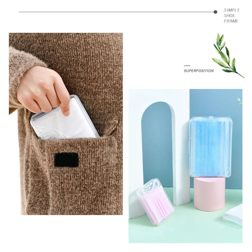 Portable Dustproof Disposable Mask Storage Box Masque Case Storage Box Reusable Temporary Storage Organizer Box For Outdoor
Portable Dustproof Disposable Mask Storage Box Masque Case Storage Box Reusable Temporary Storage Organizer Box For Outdoor