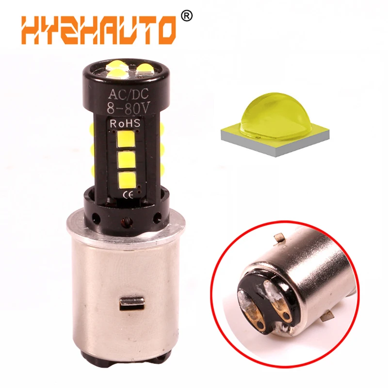 HYZHAUTO 2000Lm Motorcycle LED Headlight White H6 BA20D LED Bulb Motor Headlamp 6000K 12-80V
HYZHAUTO 2000Lm Motorcycle LED Headlight White H6 BA20D LED Bulb Motor Headlamp 6000K 12-80V