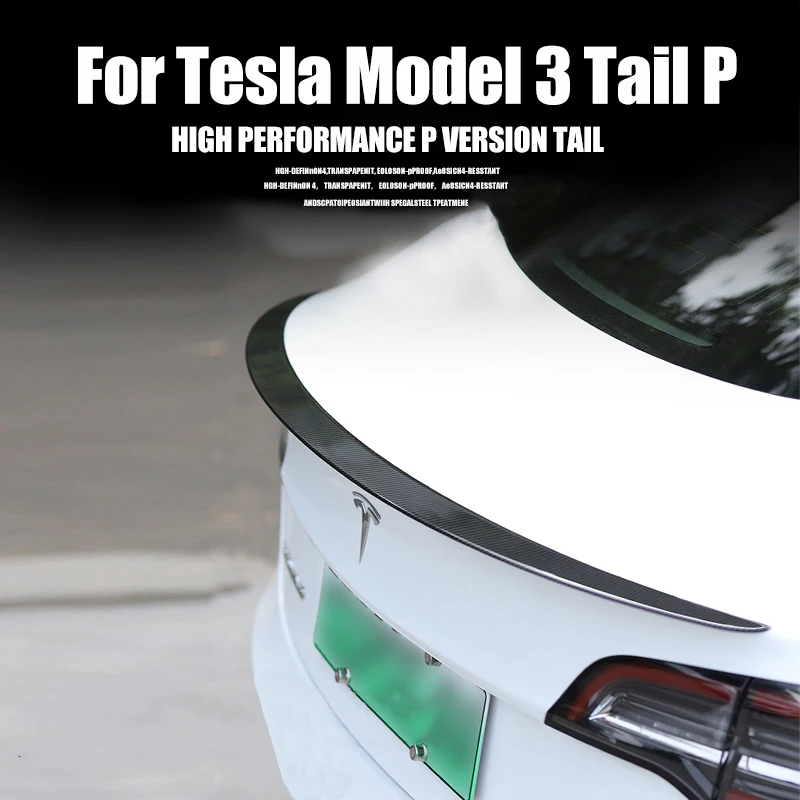 For Tesla Model 3 Sedan P Style Carbon Fiber Rear Trunk Spoiler Wing 2018-2021 Car styling
For Tesla Model 3 Sedan P Style Carbon Fiber Rear Trunk Spoiler Wing 2018-2021 Car styling