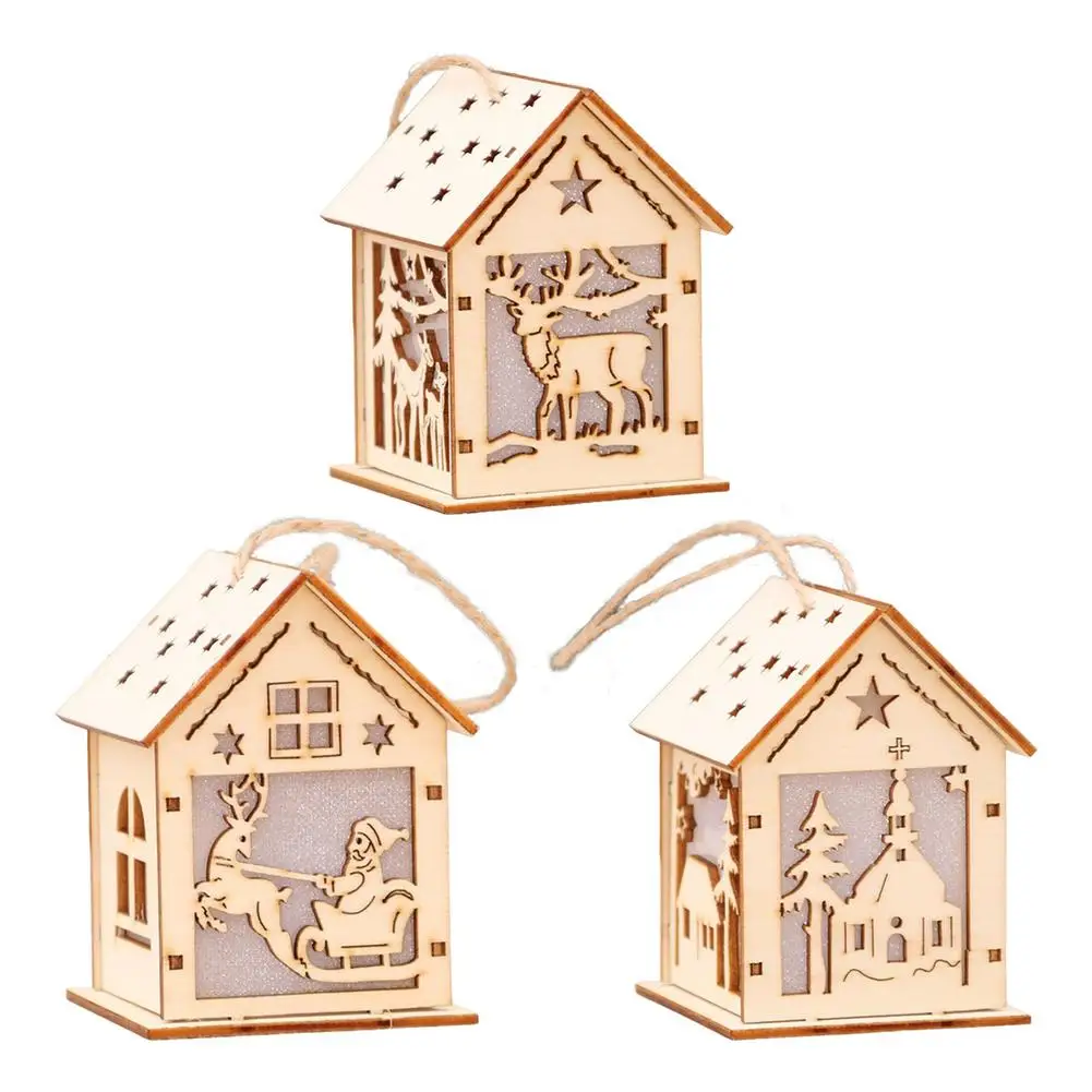Christmas Tree Wooden House With LED Light Christmas Tree Hanging Pendant Ornament New Year Gifts Christmas Home Decorations
Christmas Tree Wooden House With LED Light Christmas Tree Hanging Pendant Ornament New Year Gifts Christmas Home Decorations