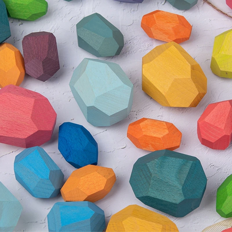 16 Pcs Children Wooden Colored Stone Kids Creative Educational Montessori Toys Gifts Stacking Game Building Block
16 Pcs Children Wooden Colored Stone Kids Creative Educational Montessori Toys Gifts Stacking Game Building Block