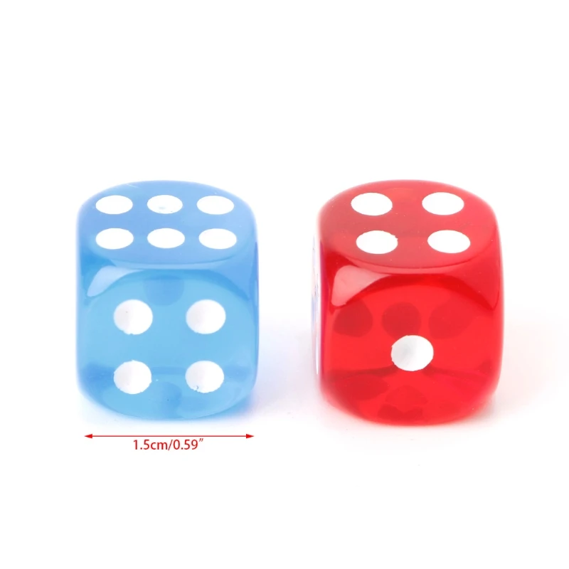 New Six Sided 15mm Transparent Cube dice Round Corner Portable Table Playing Games 10pcs/set Dropshipping
New Six Sided 15mm Transparent Cube dice Round Corner Portable Table Playing Games 10pcs/set Dropshipping