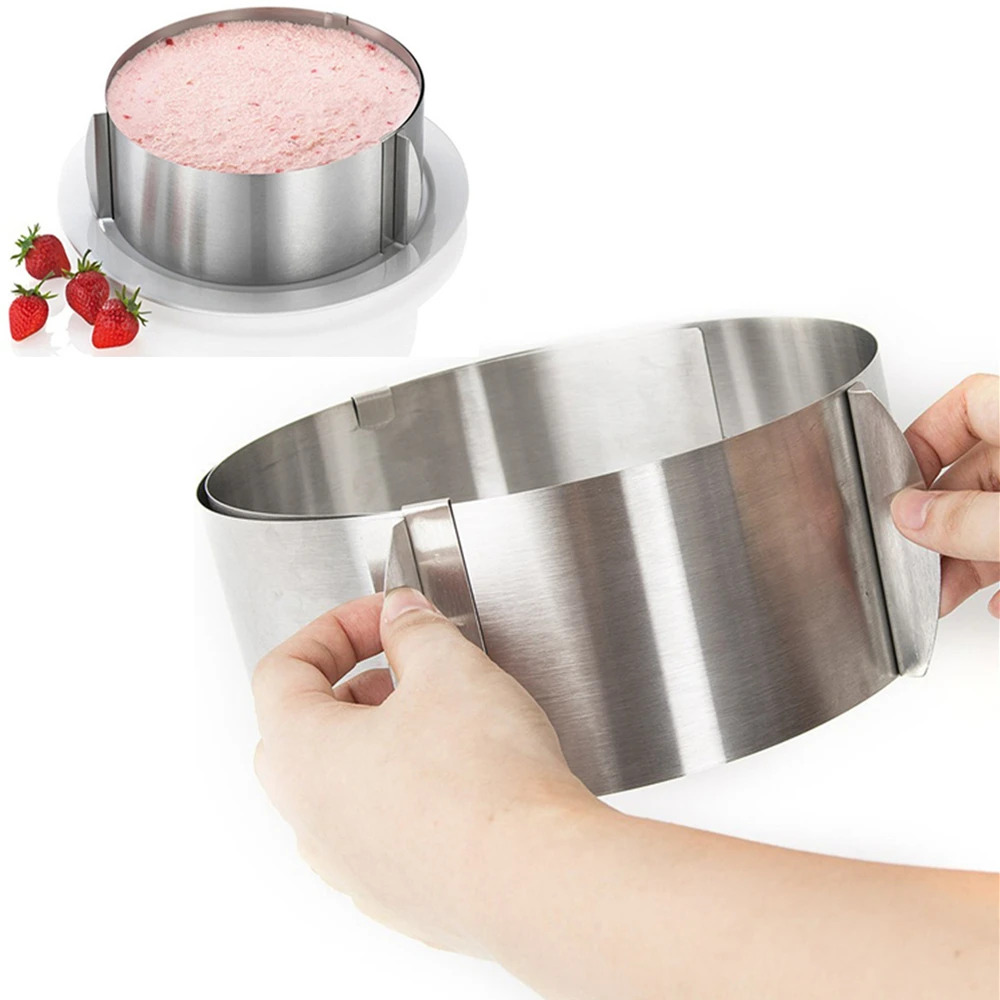 Retractable Stainless Steel Circle Mousse Ring 15-30cm 6-12inch Baking Tool Set Cake Mold Size Adjustable Dessert Cake Bakeware
Retractable Stainless Steel Circle Mousse Ring 15-30cm 6-12inch Baking Tool Set Cake Mold Size Adjustable Dessert Cake Bakeware