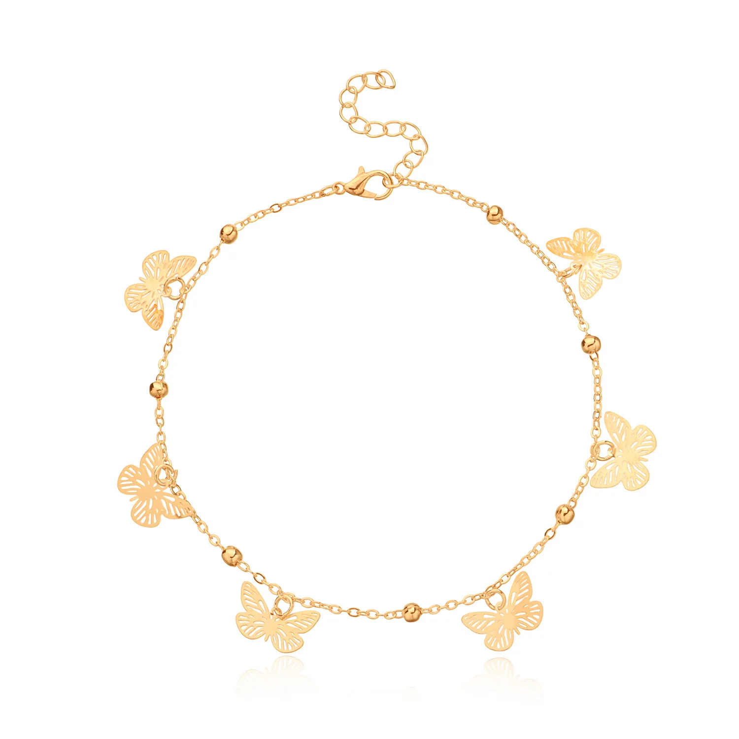 FUN-BEAUTY New Beach Foot Ornaments Female Hollow Butterfly-shaped Pendant Fashion Anklet Luxury Copper Anklet Jewelry
FUN-BEAUTY New Beach Foot Ornaments Female Hollow Butterfly-shaped Pendant Fashion Anklet Luxury Copper Anklet Jewelry