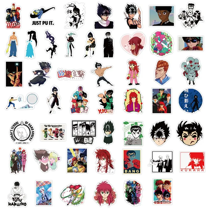 50PCS Anime YuYu Hakusho Stickers Cartoon Sticker For Laptop Computer Skateboard Luggage Urameshi Yuusuke Kuwabara Toy Stickers
50PCS Anime YuYu Hakusho Stickers Cartoon Sticker For Laptop Computer Skateboard Luggage Urameshi Yuusuke Kuwabara Toy Stickers