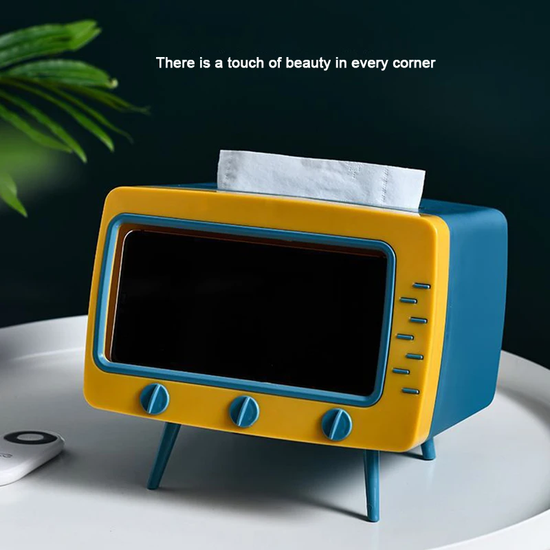 Tissue Box TV Shaped Cell Phone Holder Dispenser Storage Napkin Case Organizer with Mobile Phone Holder for Home Hotel R
Tissue Box TV Shaped Cell Phone Holder Dispenser Storage Napkin Case Organizer with Mobile Phone Holder for Home Hotel R