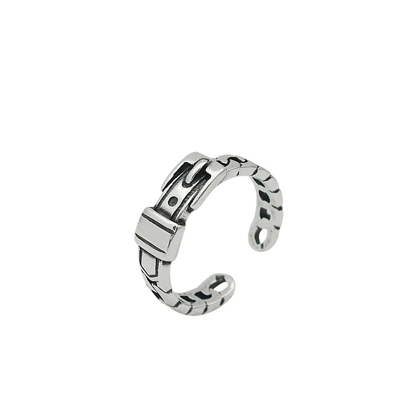 Simple Style 925 Sterling Silver Belt Rings for Women Men Jewelry Big Open Rings bague femme
Simple Style 925 Sterling Silver Belt Rings for Women Men Jewelry Big Open Rings bague femme