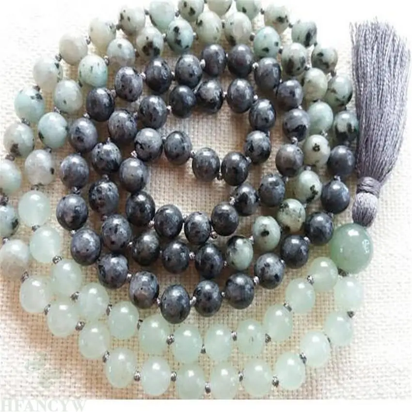 8mm 108 Light green jade Labradorite Gemstone Mala Necklace DIY natural energy yoga Handmade Bless MONK Lucky fengshui
8mm 108 Light green jade Labradorite Gemstone Mala Necklace DIY natural energy yoga Handmade Bless MONK Lucky fengshui