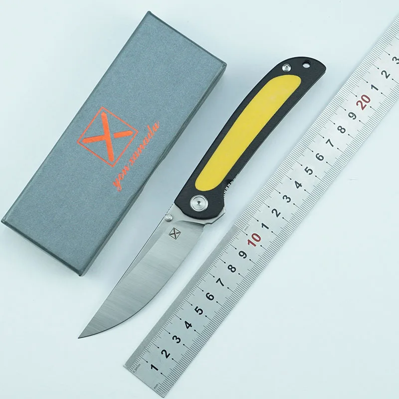 

Новый складной нож YX636 С флиппером, шариковый подшипник, лезвие 14C28N, G10, стальная ручка, походный кухонный нож для фруктов, инструменты для по...