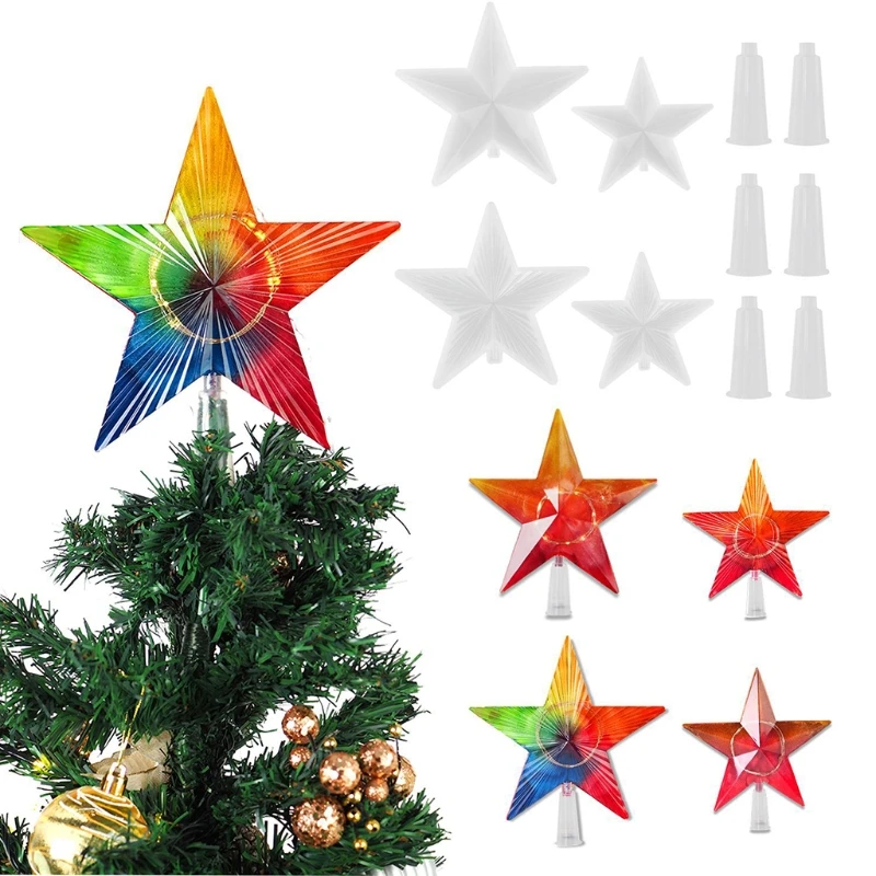 3D Glossy Christmas Tree Top Light Star Luminous Silicone Mould for DIY Art Crafts Home Decoration Party Xmas Gifts
3D Glossy Christmas Tree Top Light Star Luminous Silicone Mould for DIY Art Crafts Home Decoration Party Xmas Gifts