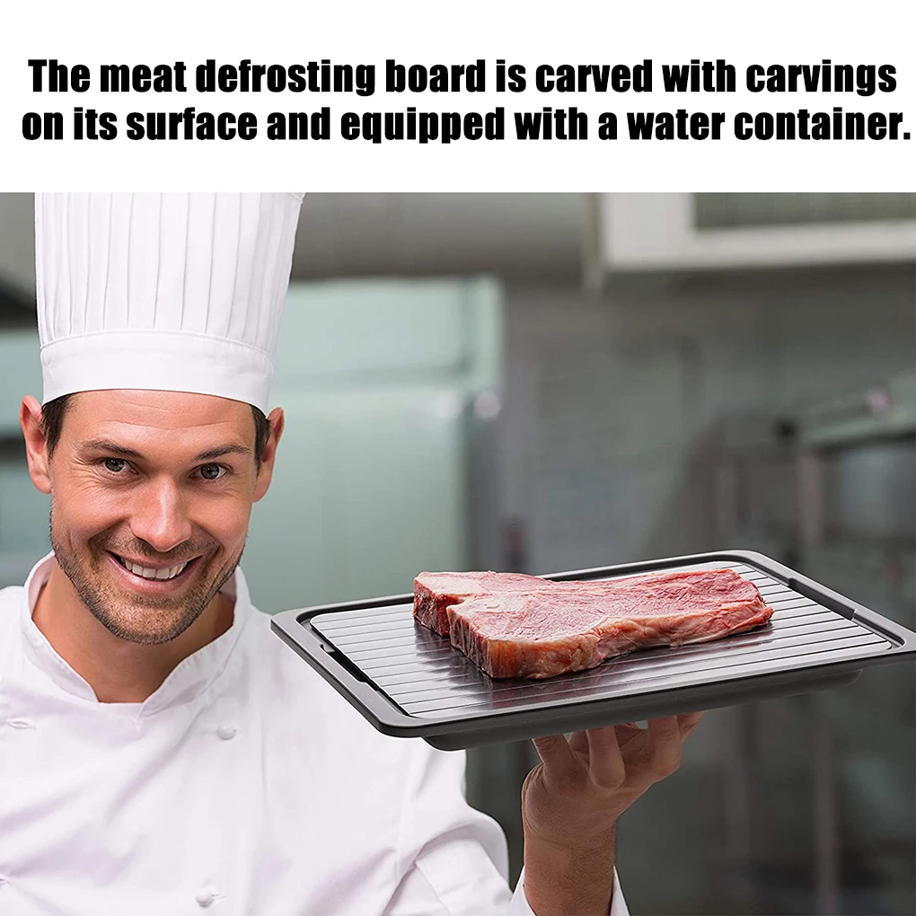 1 Set Fast Defrost Tray Fast Thaw Frozen Meat Fish Sea Food Quick Defrosting Plate Board Tray with Drip Tray Kitchen Gadget Tool
1 Set Fast Defrost Tray Fast Thaw Frozen Meat Fish Sea Food Quick Defrosting Plate Board Tray with Drip Tray Kitchen Gadget Tool