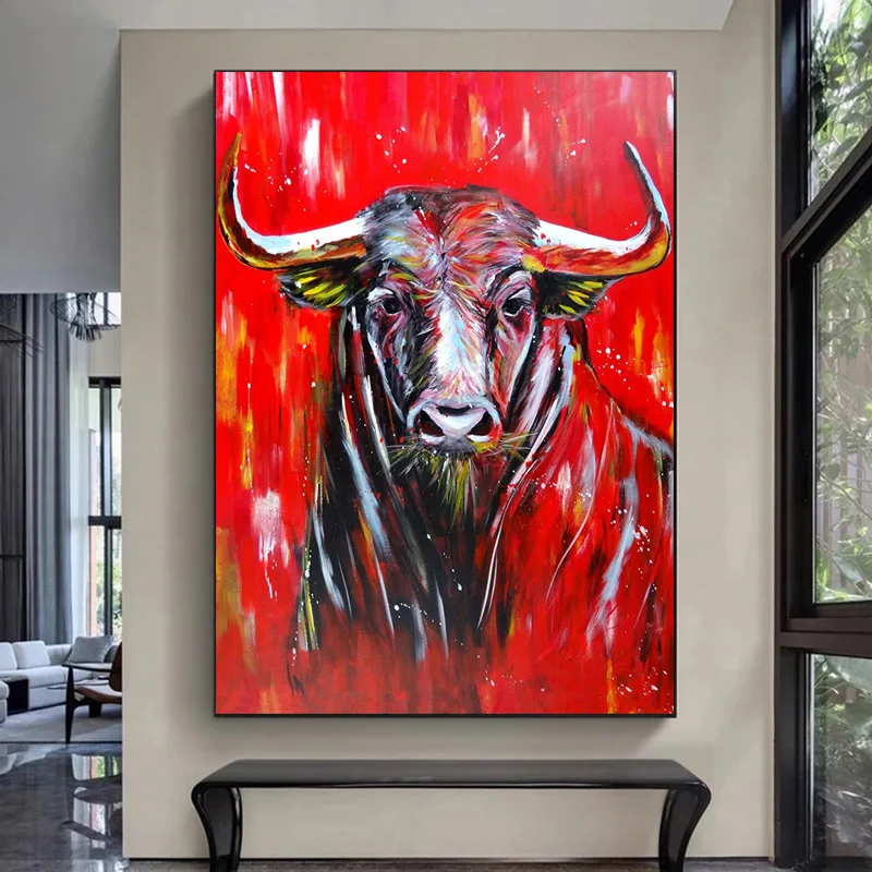 Nordic Popular Red Bullfighting Prints And Posters Abstract Animal Canvas Painting Wall Art Pictures For Living Room Decoration
Nordic Popular Red Bullfighting Prints And Posters Abstract Animal Canvas Painting Wall Art Pictures For Living Room Decoration