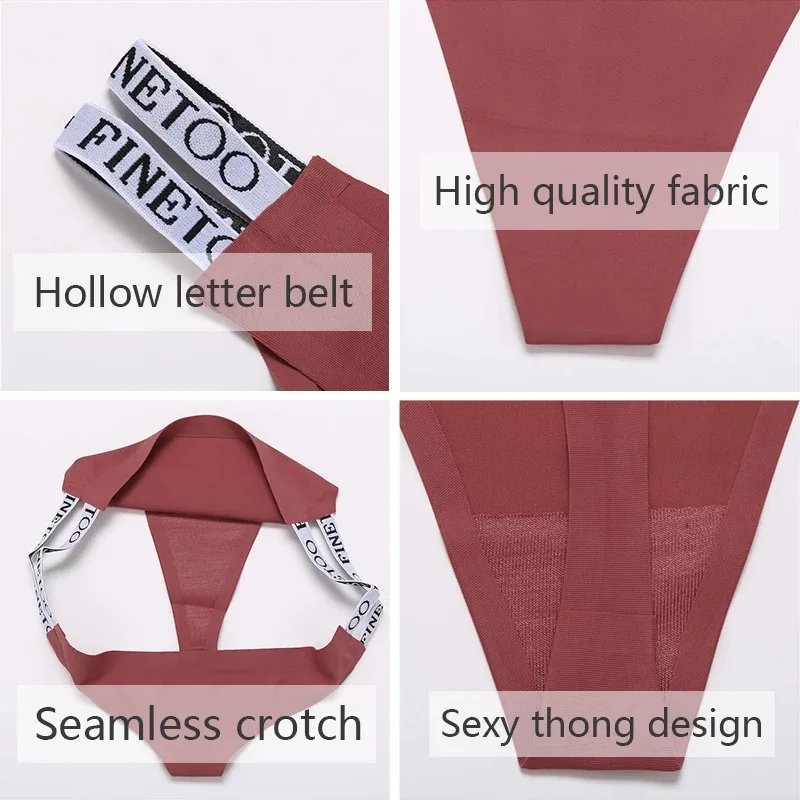 2 Pcs Sexy Women's Seamless Thong Seamless Comfortable Letter Hollow Underwear Thongs Beach Underwear Women Cotton Panties
2 Pcs Sexy Women's Seamless Thong Seamless Comfortable Letter Hollow Underwear Thongs Beach Underwear Women Cotton Panties